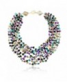 20 Inch MultiColor Simulated Shell Pearls Multi-Strand Twist Necklace - CP11HXZ2S5H