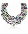 MultiColor Simulated Pearls Multi Strand Necklace