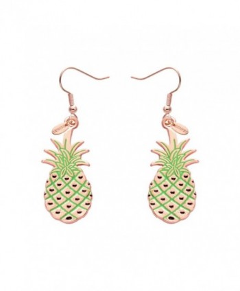 SENFAI Cute Pineapple Hoop Earrings Simple Fun Fruit Earrings Punk Hip Hop Night Club Jewelry Accessories - CY12G5QDIHV