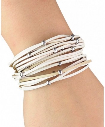 Genuine Multicolor Magentic Bracelet Silver Tone