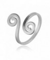 CHUANGYUN Innovative Auspicious Clouds Wrap Stackable Ring Open Ring Adjustable Ring Men&Women - silver - CG1827OZ584