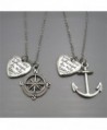 Compass Necklace Keychains Friends Sisters in Women's Pendants