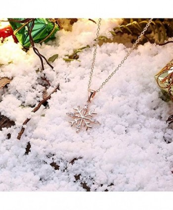 KAVANI Snowflake Pendant Necklace Christmas in Women's Pendants