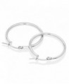 Stainless Steel Hoop Earrings 30mm in Women's Hoop Earrings