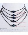 Genuine Peacock Necklace Leather Pearl 14 in Women's Choker Necklaces