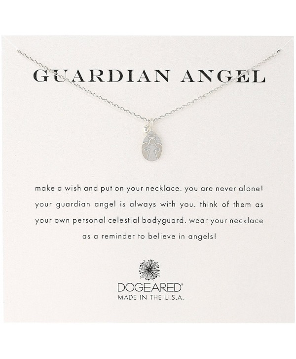 Dogeared 'Guardian Angel' Charm Bead Sterling Silver Chain Necklace - C9187GXMMLM