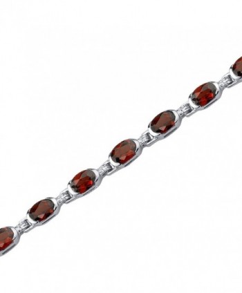 9.00 Carats Garnet Bracelet Sterling Silver Oval Shape - C21141DWWEB