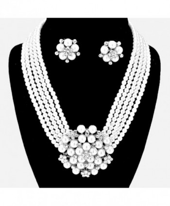 Elegant Statement Cluster Crystal Necklace