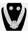 Elegant Statement Cluster Crystal Necklace