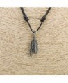Feather Pendants Colored Adjustable Necklace