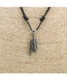 Feather Pendants Colored Adjustable Necklace in Women's Pendants