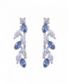 Xuping Black Friday Ear Crawler Earrings Climbers Crystals from Swarovski Women Jewelry Gifts - Sapphire - CL187R6TE0L