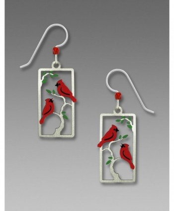 Sienna Sky Cardinals Painted Earrings in Women's Drop & Dangle Earrings