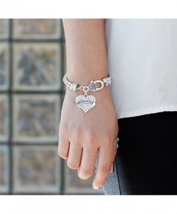 Gymnastics Bracelet Silver Lobster Crystal in Women's Link Bracelets