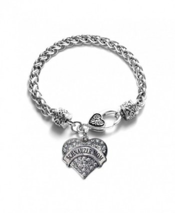 Schnauzer Bracelet Silver Lobster Crystal