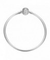 SOUFEEL 925 Sterling Silver Bracelet Crystal Clasp Charm Bracelets Snake Chain Bracelets - CA12M83UHBP