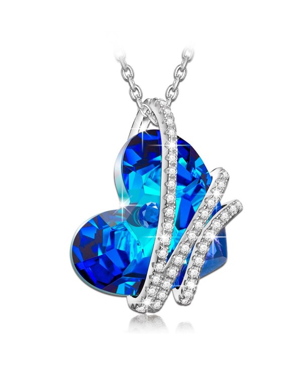 NinaQueen "Obsessed" 925 Sterling Silver Pendant Necklace Made with SWAROVSKI Crystal - C712HS2TA09