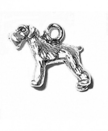 Sterling Silver 3D Small Schnauzer Bobtail Pet Dog Breed Animal Charm - CK11GR8TCRN