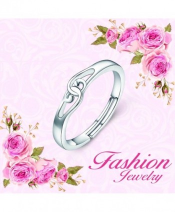 Sterling Silver Infinity Knot Adjustable in Women's Band Rings