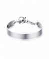 Stainless Steel Minimalist Shiny Cuff Bangle Bracelets with Toggle Clasp for Women-Oval Shape - CS17AATCT6U