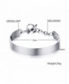 Engraving Personalized Stainless Bangle Toggle Silver tone