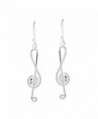 Melody Musical Treble Sterling Earrings in Women's Drop & Dangle Earrings