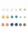 Hanloud Assorted Earrings Multiple Crystal - Rose Ball Pearl multi Earrings - CT18C9HMAI4