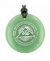 All Seeing Third Eye Amulet Green Quartz Pendant Necklace - CL114RNSKI7