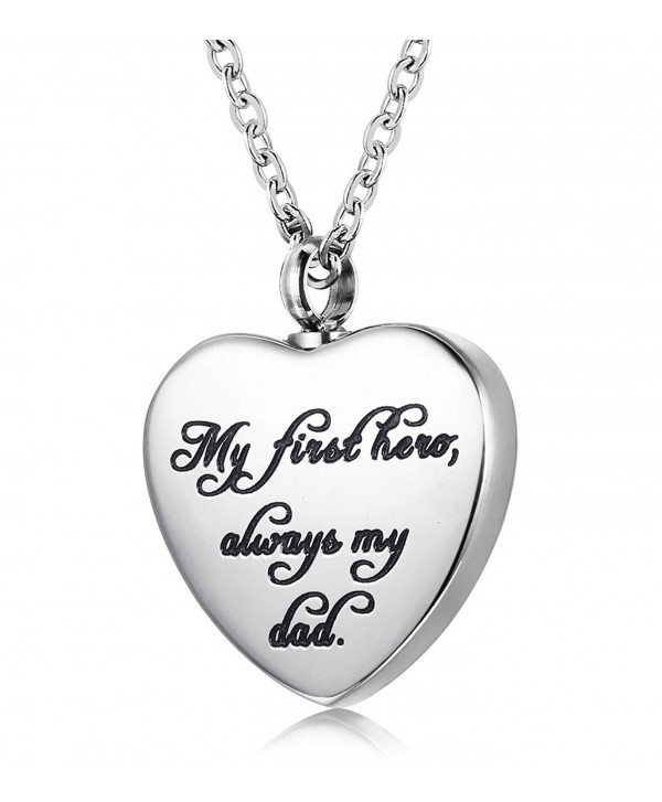 Udalyn Cremation Necklace Keepsake Memorial Pendant Heart Shaped Urn Chain for Parents Friends Lovers - C6187LMRGKG