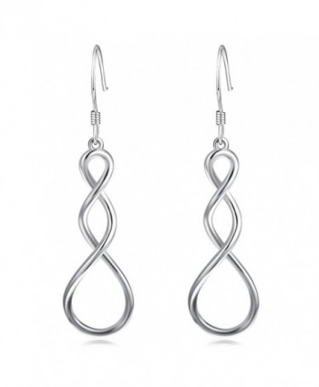 YFN Valentine's Day Drops Jewelry Gift 925 Sterling Silver Infinity Love Sign Drop&Dangle Earrings With Fishhook - CA1854527E8