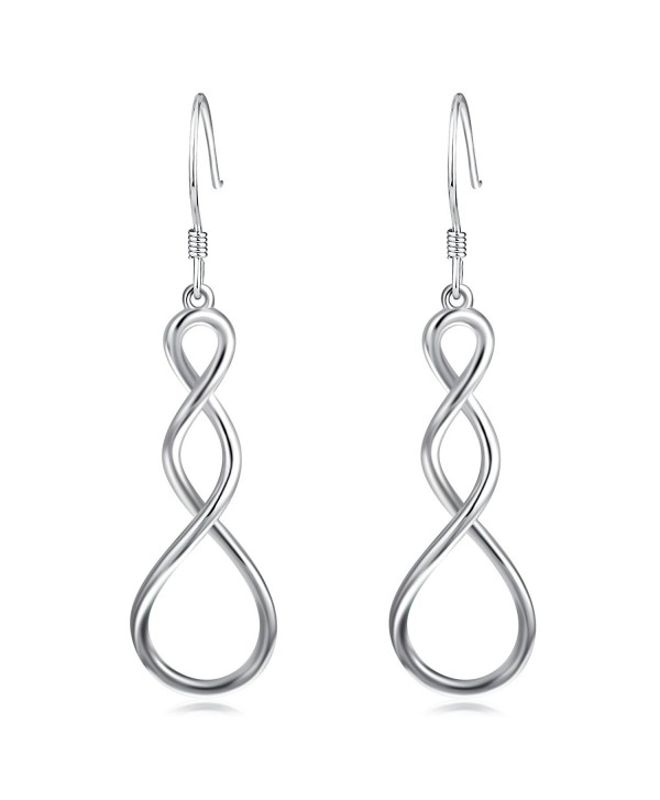 YFN Valentine's Day Drops Jewelry Gift 925 Sterling Silver Infinity Love Sign Drop&Dangle Earrings With Fishhook - CA1854527E8