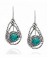 Teardrop Sterling Earrings Turquoise Jewelry - Turquoise - C1187IQGGDX