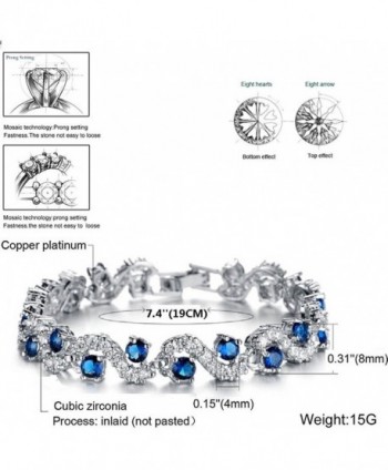 Rhinestone Bracelet Zirconia Crystal Christmas in Women's Tennis Bracelets