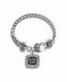 My Story Isn't Over Yet Semicolon Movement Classic Braided Classic Silver Plated Square Crystal Charm Bracelet - CV11XMTW9BL