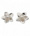 NOVICA Cultured Freshwater Pearl and .925 Sterling Silver Flower Button Earrings- 'White Jasmine' - CF11G3W5AMD