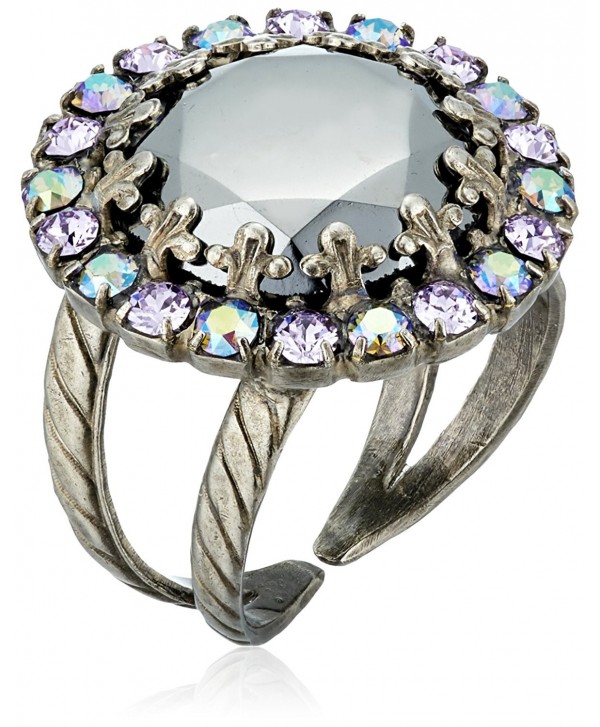 Sorrelli Circular Crystal Adjustable Ring - C6115TM5LHN