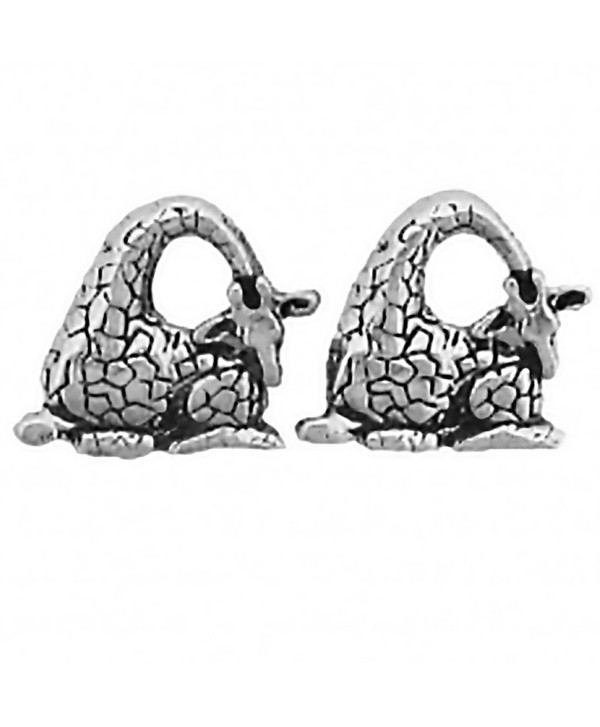 Corinna-Maria 925 Sterling Silver Giraffe Earrings Studs Tiny Mini Stainless Steel Posts and Backs - CU115ZT4013