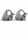 Corinna-Maria 925 Sterling Silver Giraffe Earrings Studs Tiny Mini Stainless Steel Posts and Backs - CU115ZT4013