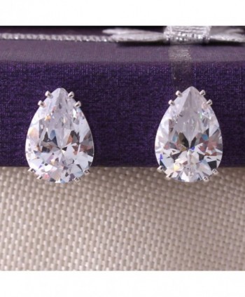 Grace Jun Platinum Earrings Piercing in Women's Clip-Ons Earrings