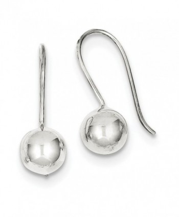 Sterling Silver 8mm Ball Earrings (Approximately 17 x 8mm) - CF128F4HSYP