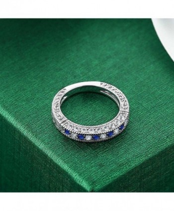 Created Sapphire Sterling Silver Wedding in Women's Wedding & Engagement Rings