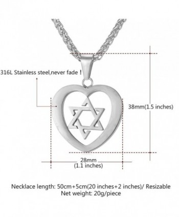 Stainless Steel David Pendant Necklace