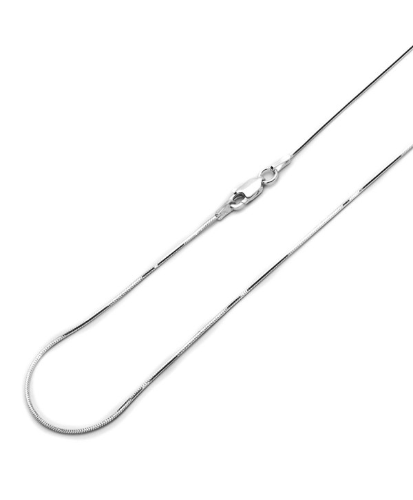 Sterling Silver 1.2mm Italian 8 Sided Diamond Cut Snake Chain Necklace(16"~30" Inch) - CN118SHF8YH