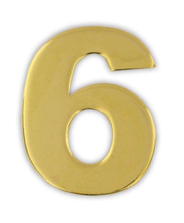 PinMart's Gold Numerical Number Six 6 Lapel Pin - CN11JZU0WRT