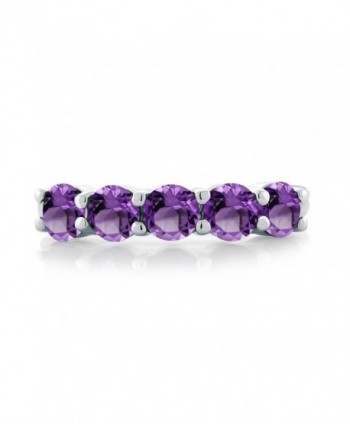 Purple Amethyst Sterling Silver 5 Stone