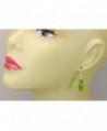 Simulated Peridot Earrings Teardrops Faceted