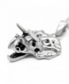 CONTROSE Dinosaur Necklace Triceratops Skull Pendant 316L Stainless Steel - C712MZAJS3A