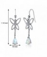 Created Dangle Earrings Sterling Silver in Women's Drop & Dangle Earrings