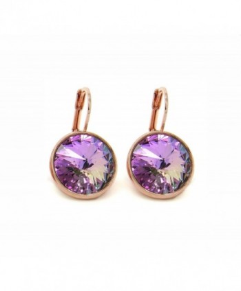 CP Bella Crystal Vitrail Light Rose Gold-plated Earrings Made with Swarovski Crystals - CI183LKDOIO