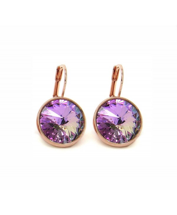 CP Bella Crystal Vitrail Light Rose Gold-plated Earrings Made with Swarovski Crystals - CI183LKDOIO